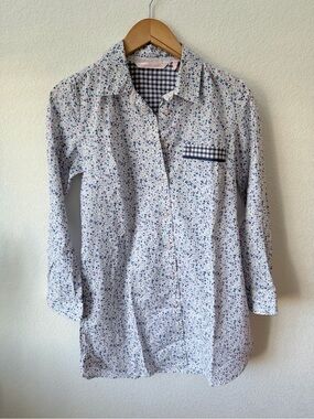 Victoria's Secret Floral Button-Up Cotton Sleepshirt